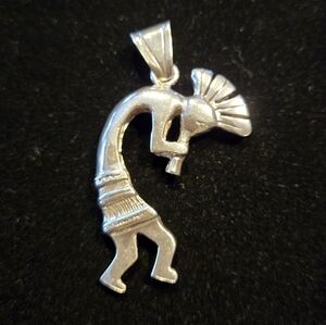 Silver Kokopelli Pendant With Wide Bail.